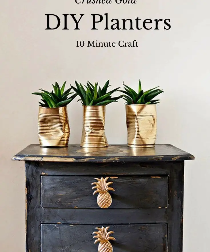 Gold Crushed DIY planters