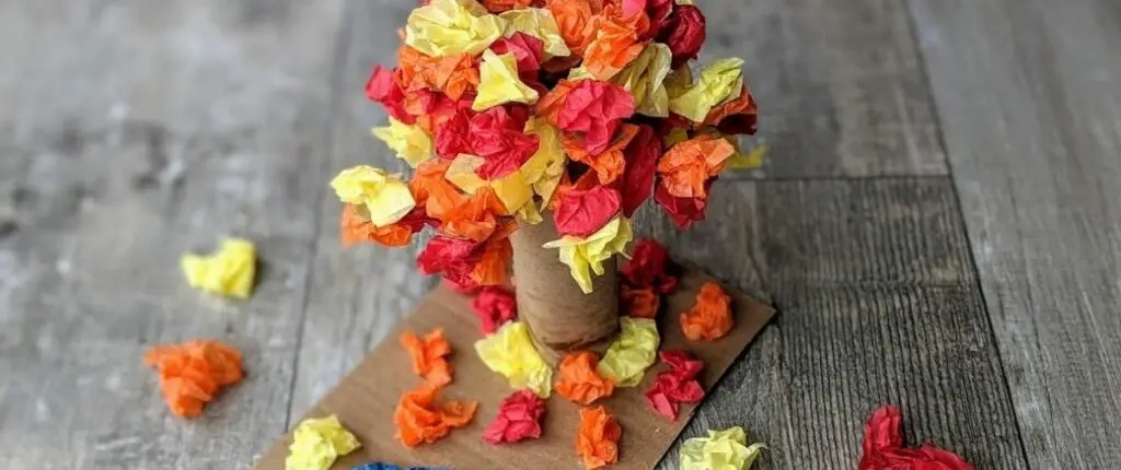 Tissue Paper Fall Craft