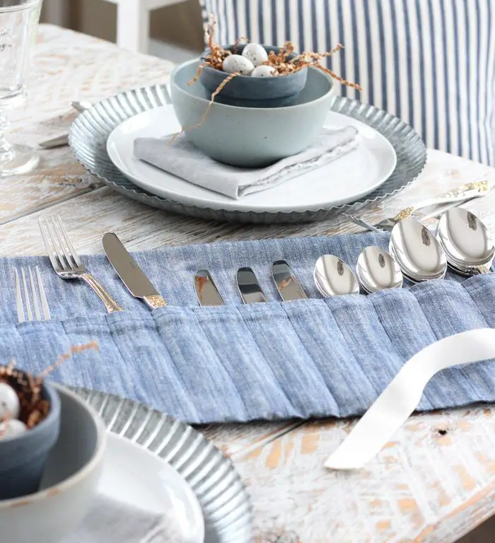 Tea Towel Flatware Holder