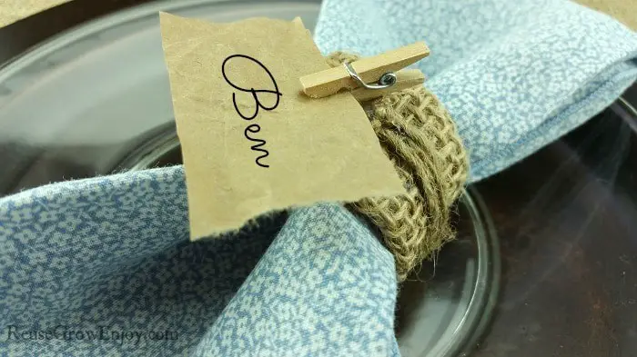 Burlap Napkin Ring