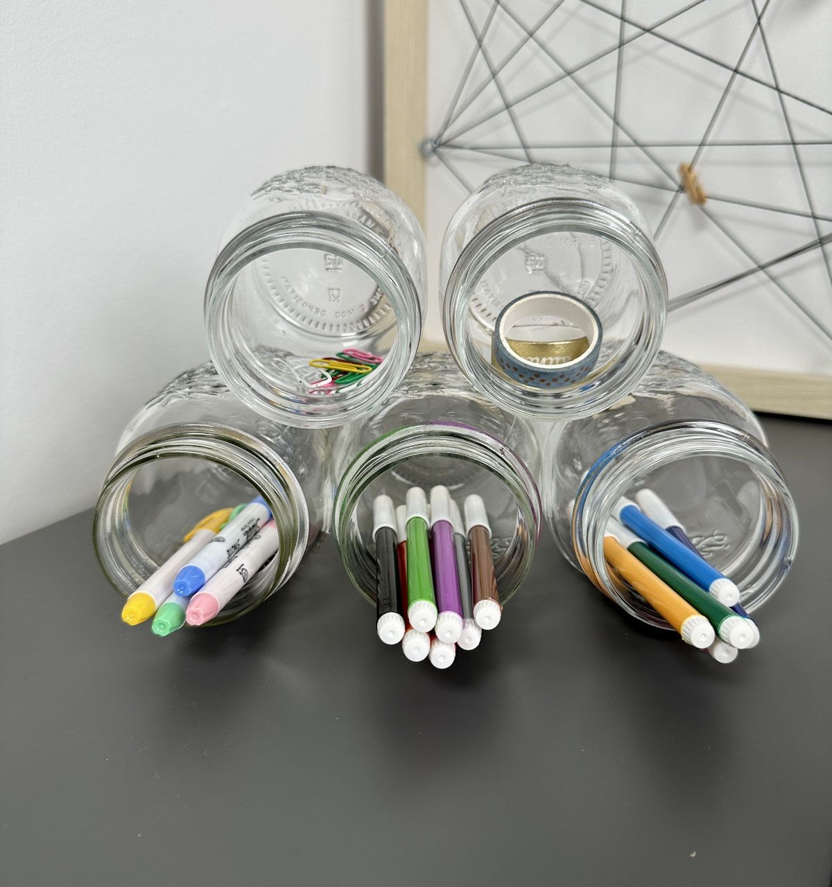 Use Jars to Collect Markers and Other Small Items