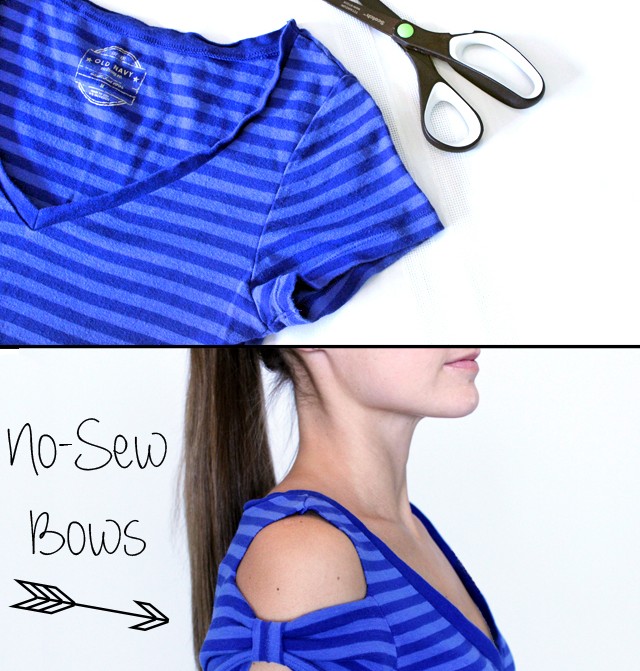 No-Sew Bow-Sleeve T-Shirt