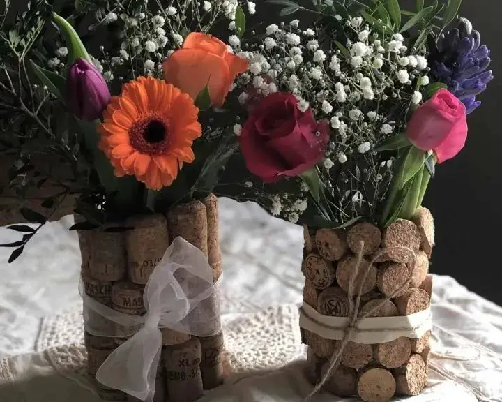 Upcycled Cork Centerpiece