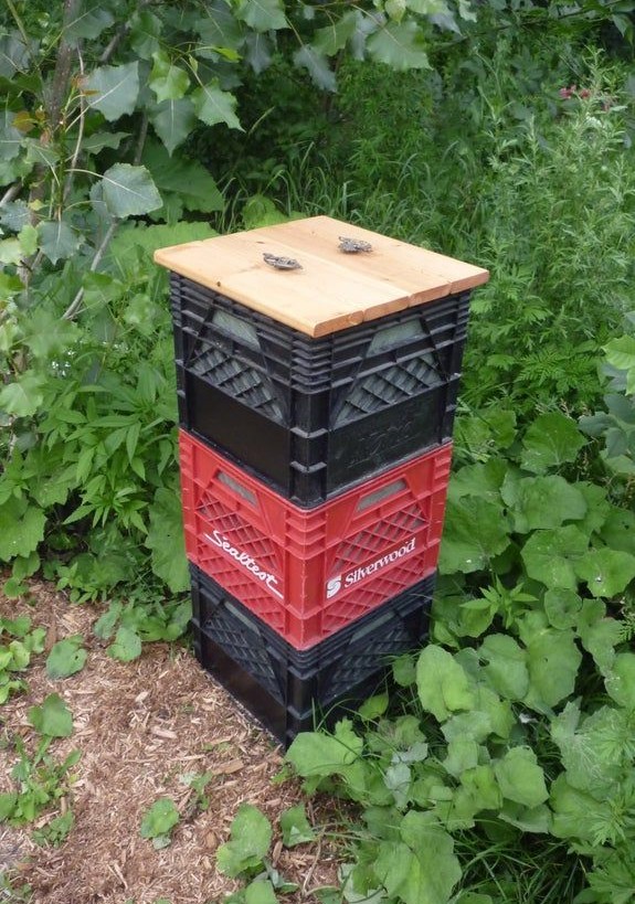 Stackable Milk Crate Compost Bins