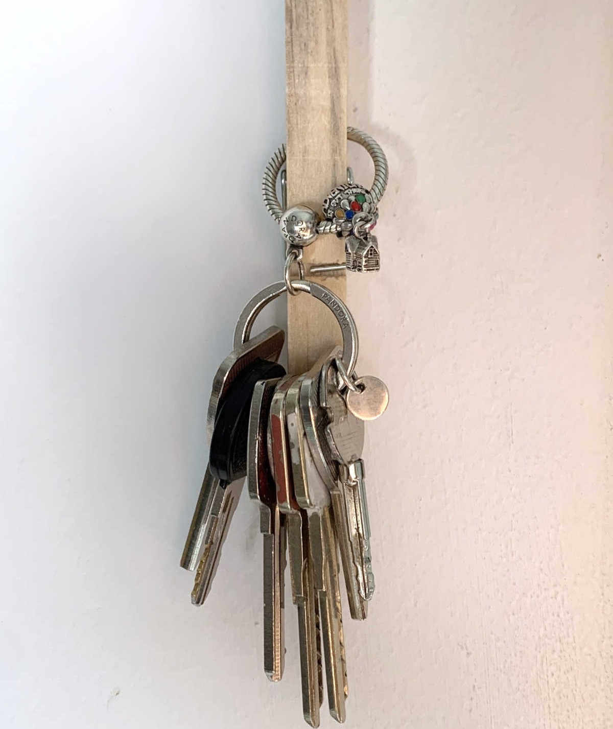 Use a Clothes Peg and Double-Sided Tape to Hang the Key