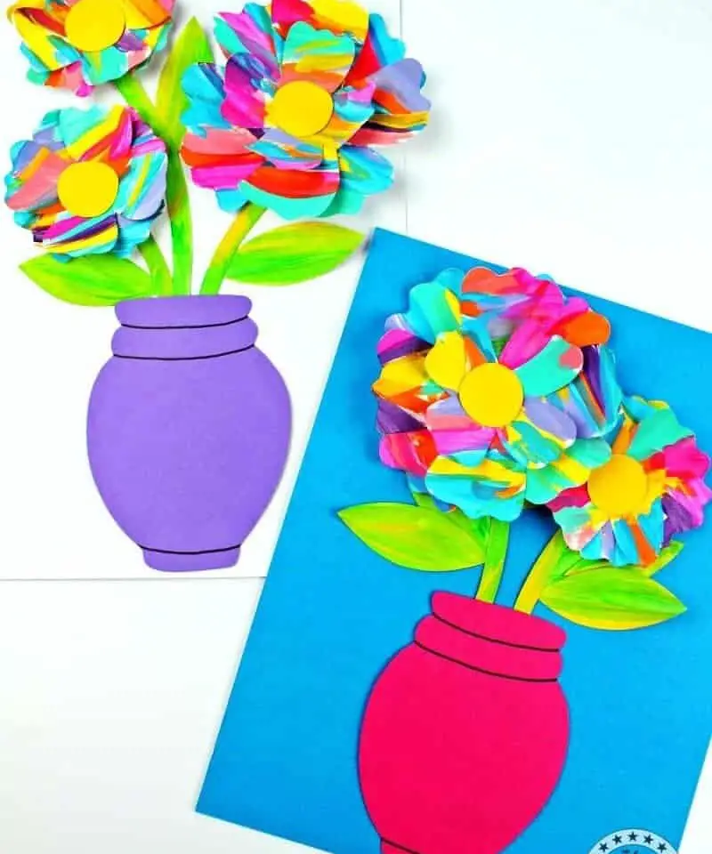 Preschool flower art and craft