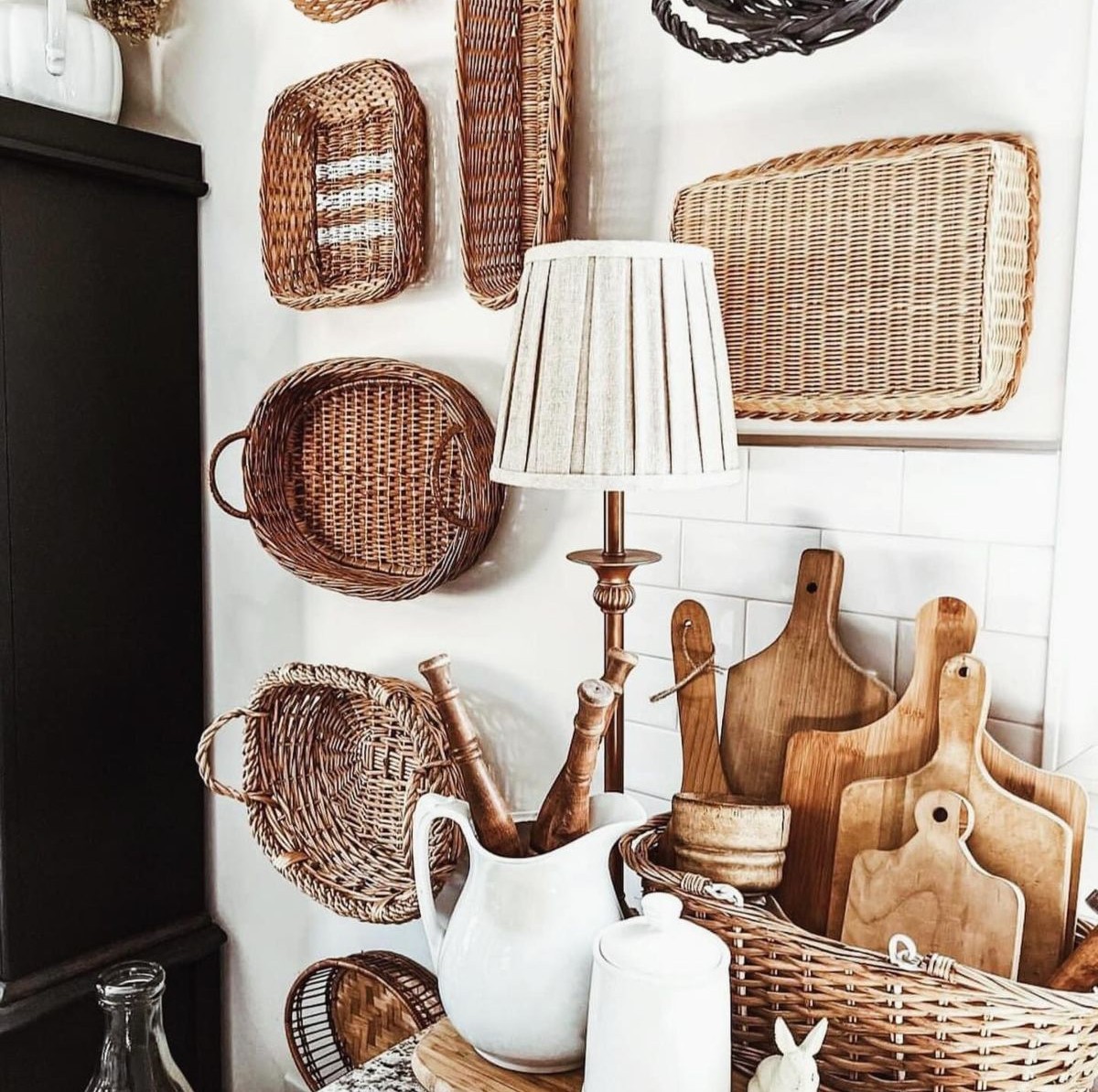 Thrifted Basket Wall