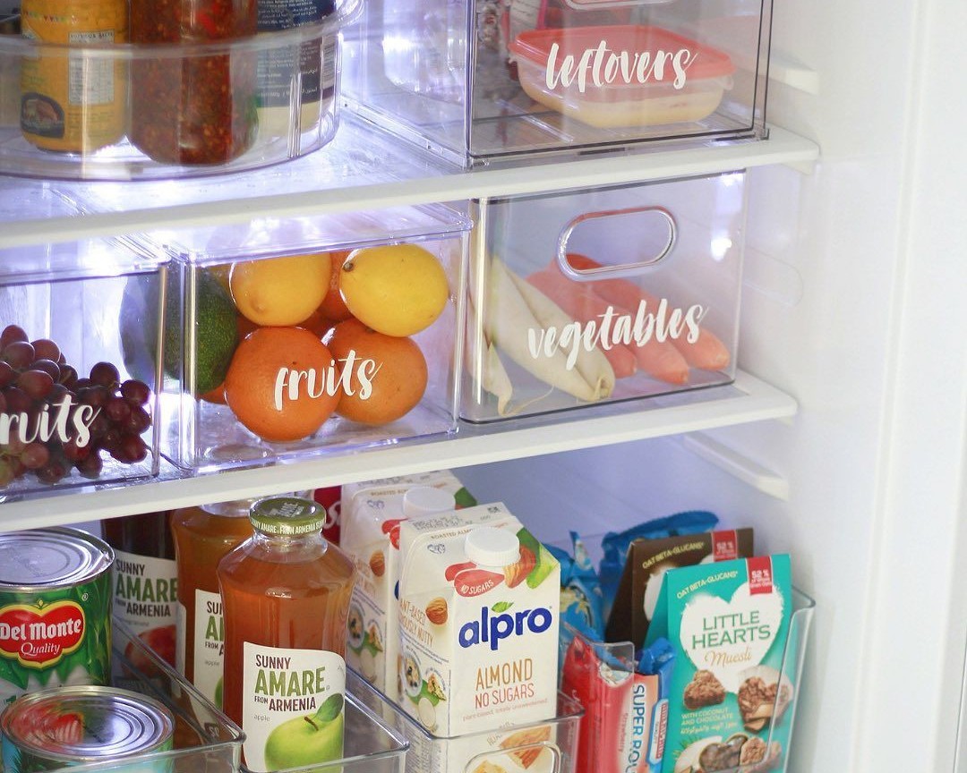 Clear Containers for Fridge Organization