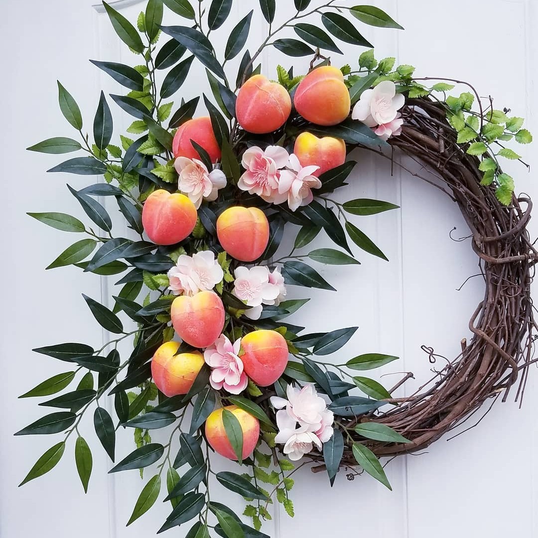 Peaches and Blossoms Wreath