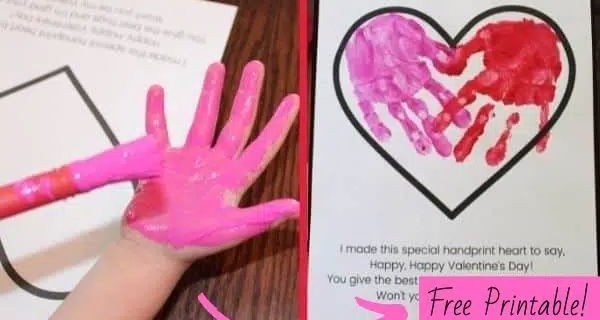 Valentine’s Handprint Hearts DIY