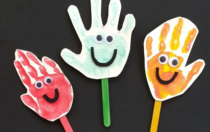 Puppets Handprint Craft