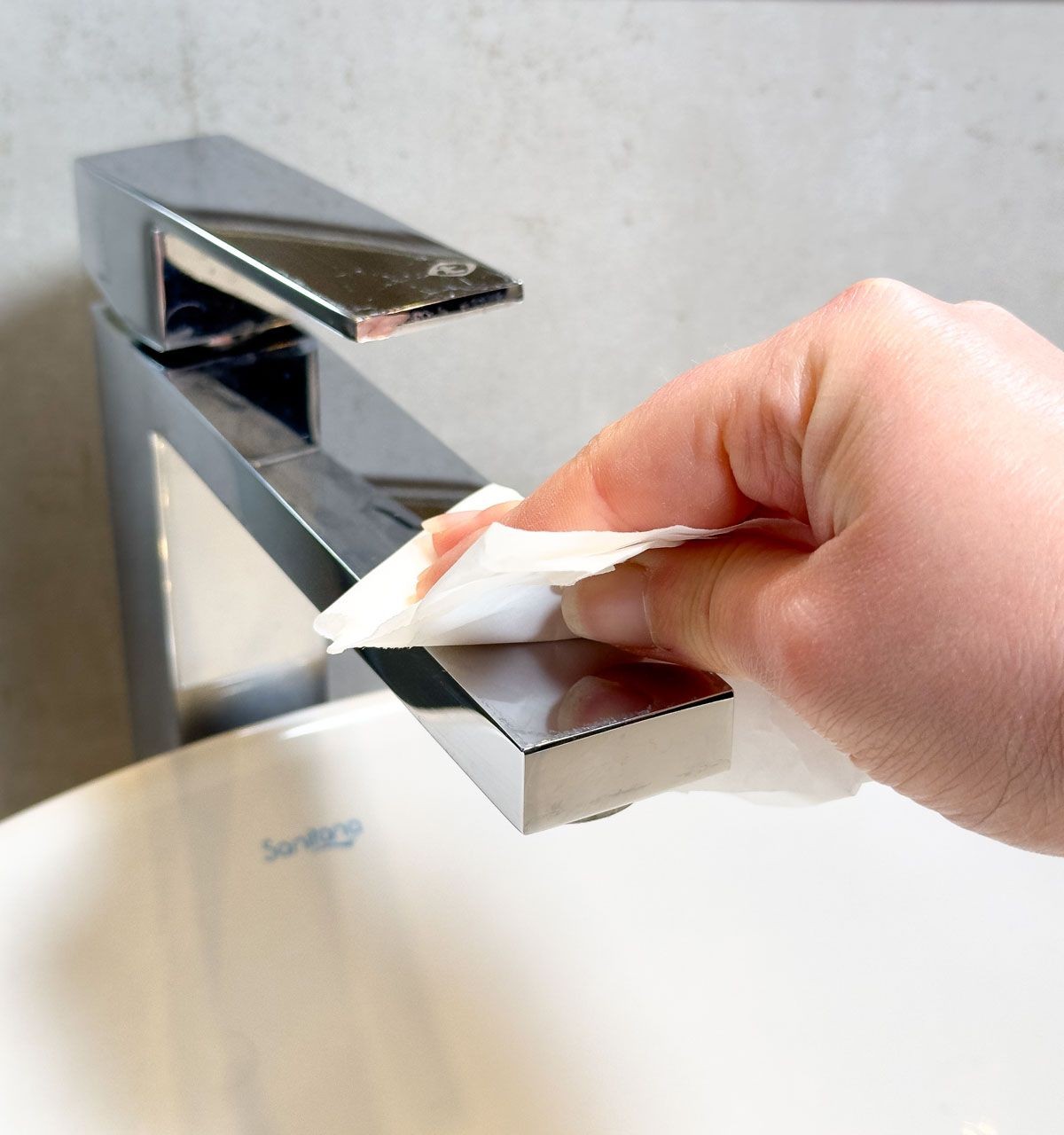 Use Baking Paper to Polish Faucets