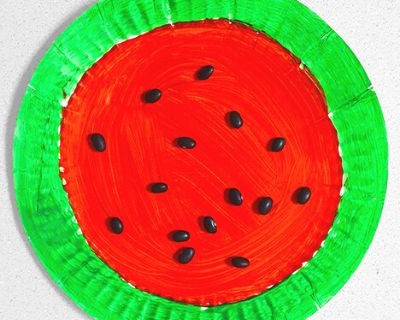 Paper Plate Watermelon