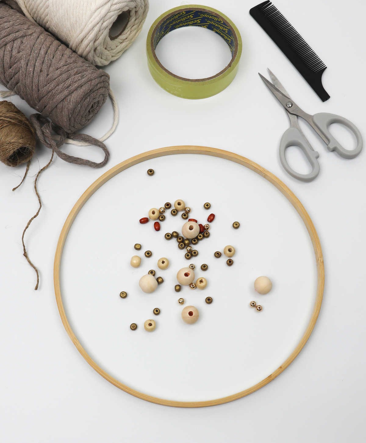 Supplies and Tools for the Dreamcatcher