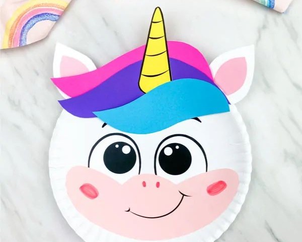 Paper Plate Unicorn Craft