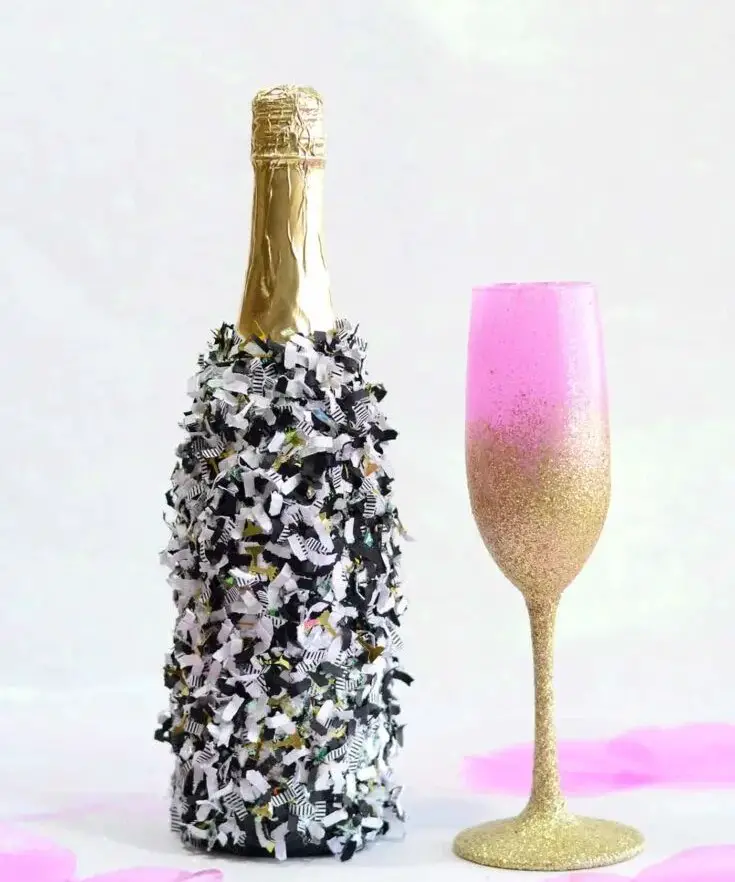 Confetti Champagne Bottle