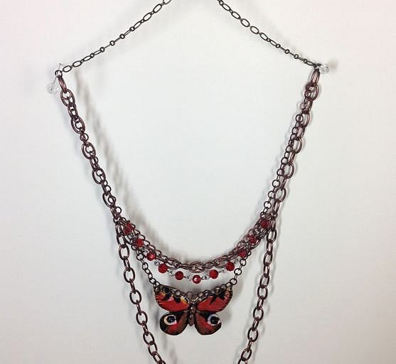 Butterfly Necklace with Vintaj