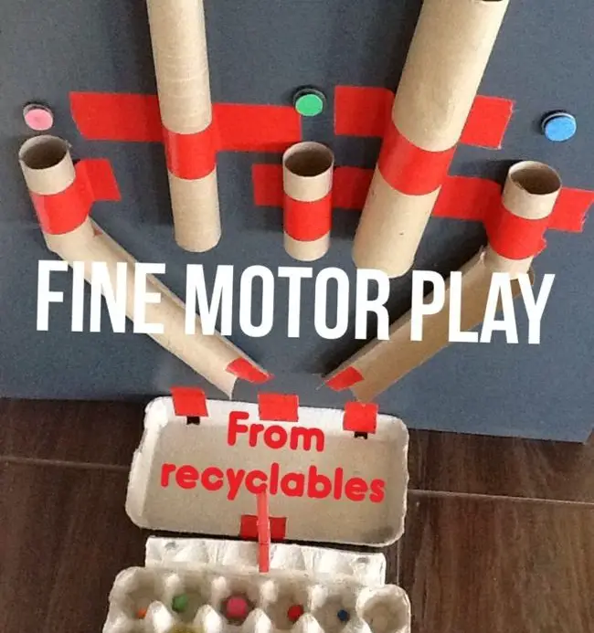 Fine Motor Play from Recyclables