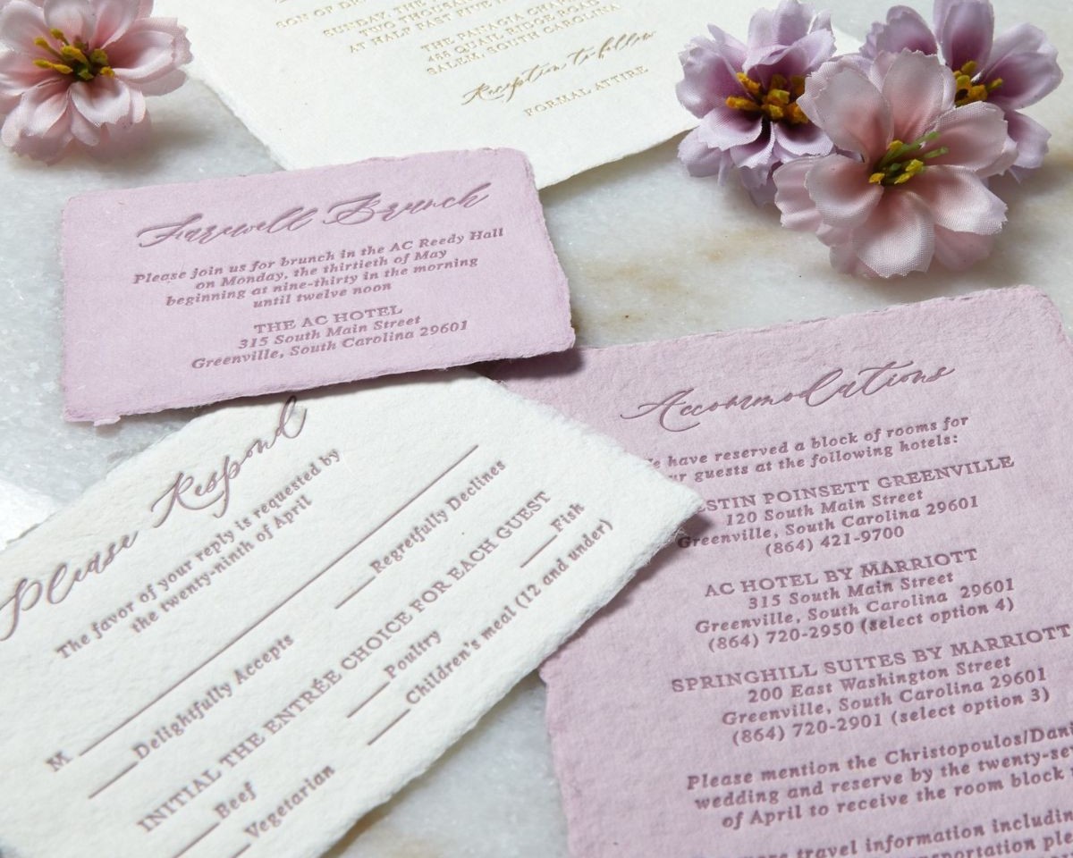 Rustic Handmade Paper Invites