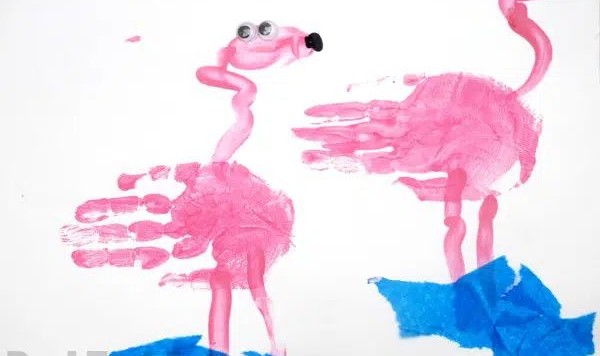 Flamingo Handprint Craft