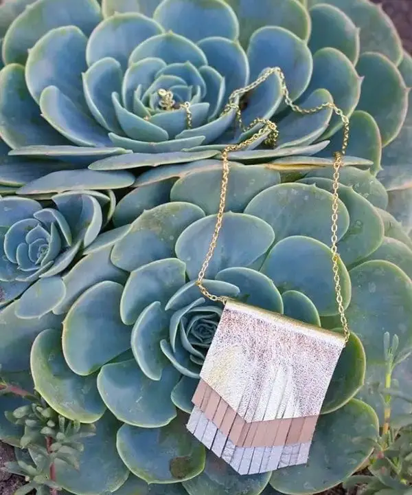 Leather Fringe Pendant