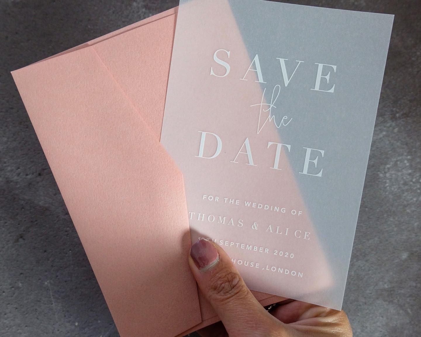 Minimalistic Vellum Invitation