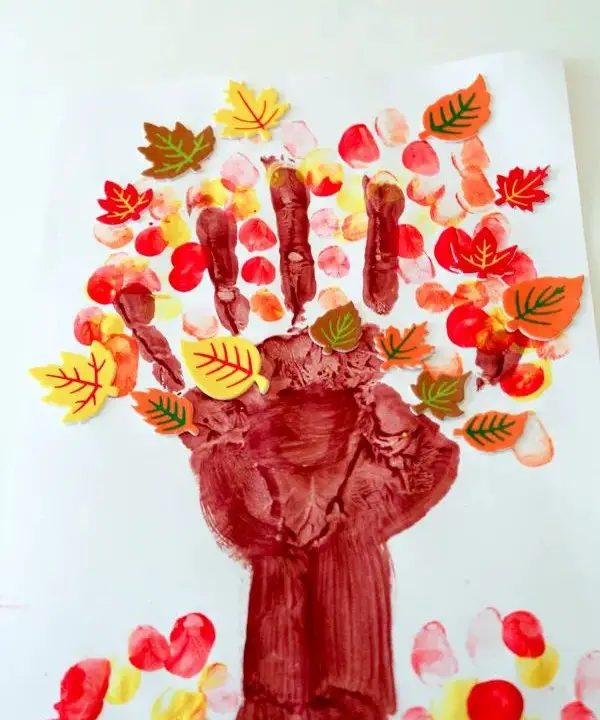 Autumn Tree Handprint Craft