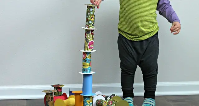 Recycled Paper Roll Building Blocks