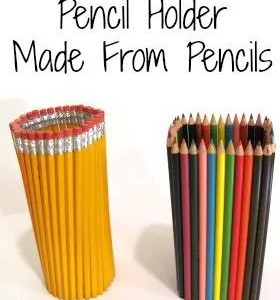 Pencil Holder made with Pencils