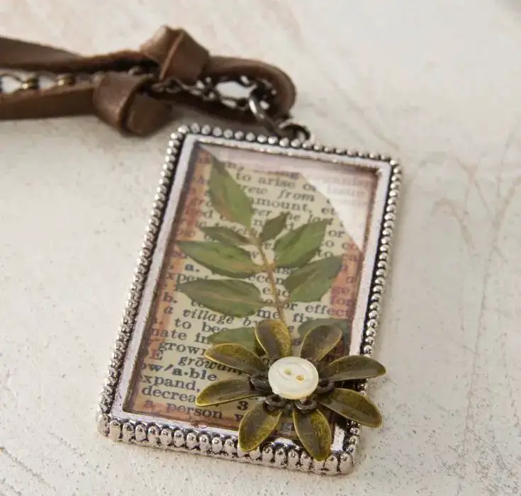 Pressed Leaf Pendant